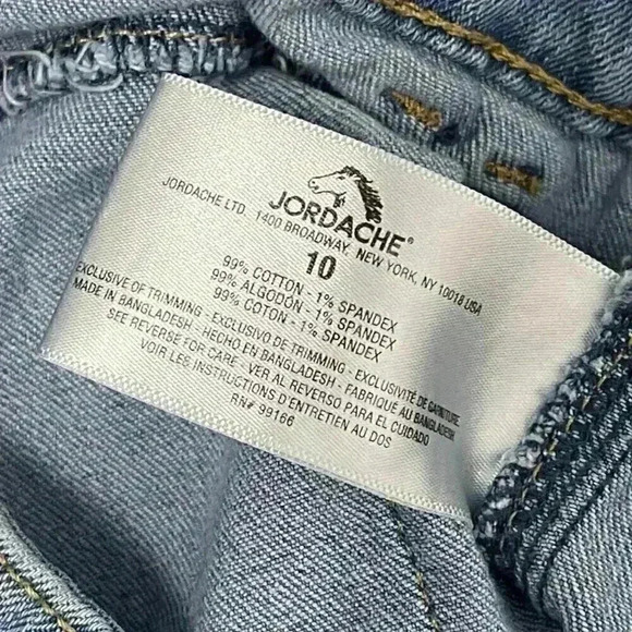 JORDACHE high rise straight ladies distressed jean‎ SIZE 10 - Picture 12 of 12